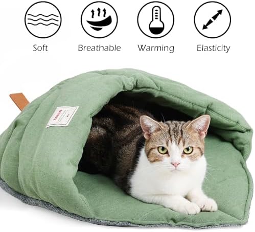 Cat Sleeping Bag Cave Bed with Non-Slip Bottom - Image 2