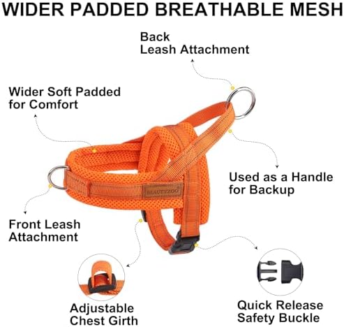 BEAUTYZOO Dog Harness for Large Dogs, No Pull Step in Pet Vest and Leash Set - Image 3