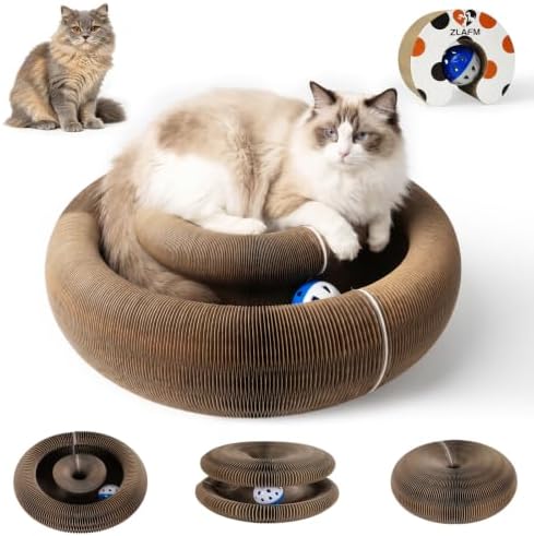 Cat Toys & Cardboard Cat Scratcher by WOFSEN