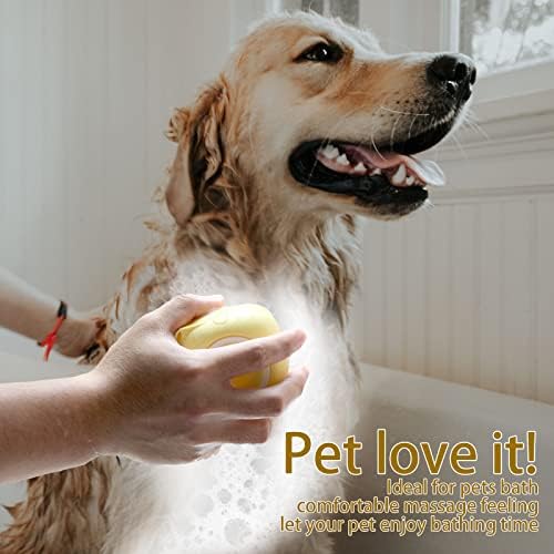 Pet Bath Brush Dog Shampoo Dispenser Dog Bath Brush Scrubber - Image 2