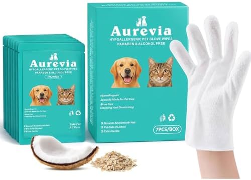 Hypoallergenic Pet Glove Wipes for Dogs & Cats by Unknown