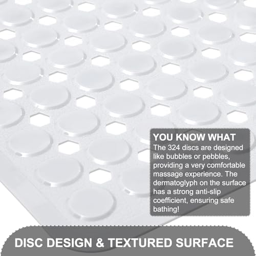 TEESHLY Bath Mat for Tub & Shower, Non Slip Soft Bathmat - Image 2