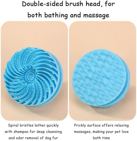 Dog Bath Brush Double-Sided Silicone Design - Image 3