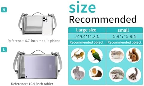 Guinea Pig Carrier Travel Small Animal Carrier Bag Lizard Bird Rabbit Carrier - Image 6