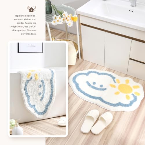 Molesun Cloud Bath Mat 16x24, Soft Absorbent Microfiber Bath Rugs - Image 3