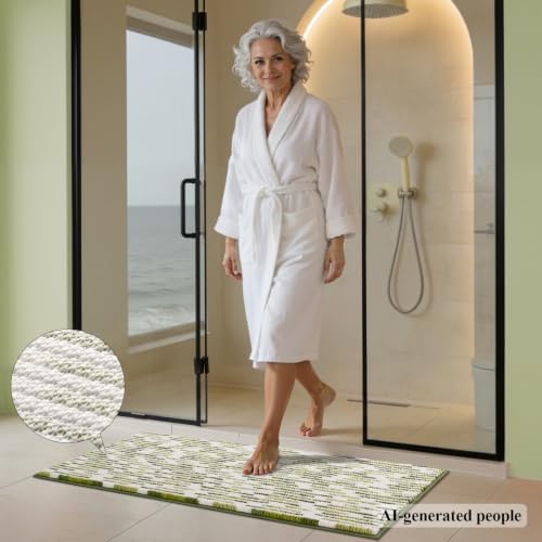 BSICPRO Bathroom Rugs Sets 2 Piece, Modern Bath Mat 20"x47"+20"x32" - Image 3