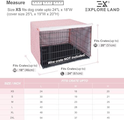 Explore Land Pattern Dog Crate Cover, 24 Inches - Image 2