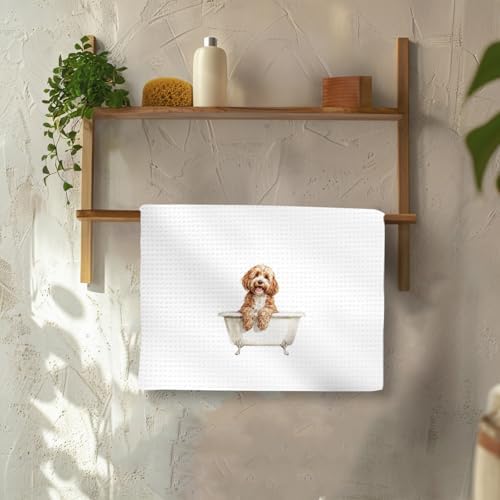 Cavapoo Gifts Funny Dog Hand Towels, Cute Pet Decor - Image 3