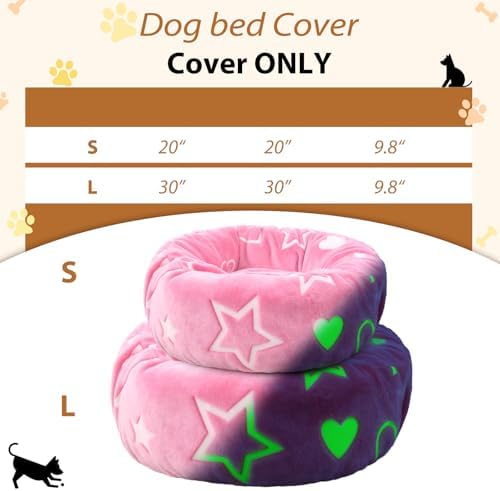 Flannel Round Replacement Dog Bed Cover Elastic Edged 30×9.8 Inch - Image 4