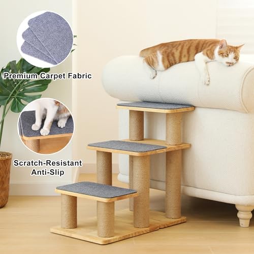 FUKUMARU Dog Stairs, Solid Wood Pet Stairs - Image 5