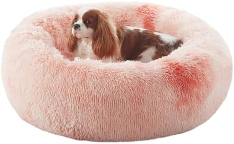 30 in Faux Fur Fluffy Donut Dog Bed by BedStillLoveStill
