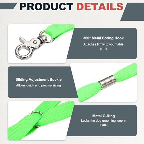 Pet Dog Grooming Loop, Dog Cat Safety Rope, Fluorescent Green - Image 3