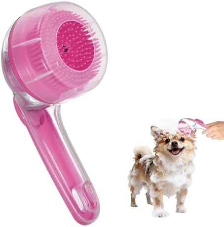 Pet Bath Brush, Dog Shampoo Brush New 2 in 1 Grooming Massage Scrubber Bubble by Unknown