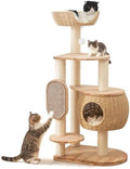 Modern Cat Tree，Cat Tower with Scratching Post, Handwoven Pumpkin Nests and by ZonoriaZephyria