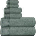GLAMBURG 100% Cotton Ultra Soft 6 Pack Towel Set, Contains 2 Bath Towels 28x55 by GLAMBURG