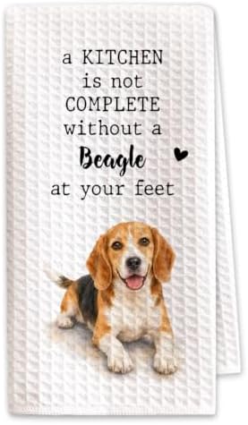 Beagle Kitchen Towel, Funny Dog Lover Kitchen Decor by SHESCRZIONU