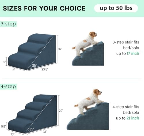 Mesa Lemon 3 Step Dog Stairs Pet Ramp - Image 5
