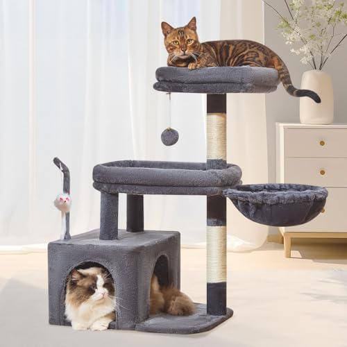 Taoqimiao 32.2in Cat Tree with Toy, Small Cat Tower by Taoqimiao