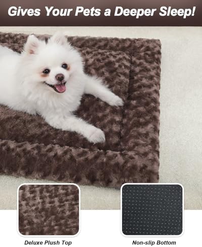Exsnugy Washable Dog Bed Mat Large Size Fluffy Pet Crate Pad 48x30 XXL - Image 3