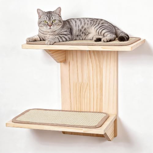 Cat Wall Shelves, Branch Style 2 Platform Cats Walls Furniture. by Famifit