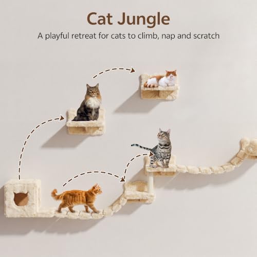 Cat Wall Furniture, 9 in 1 Cat Wall Shelves Set - Image 5