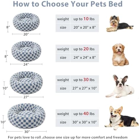 BFPETHOME Medium Washable Cozy Donut Dog Beds - Image 5