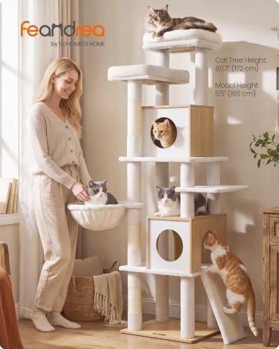Feandrea Tall Cat Tree, 6-Tier Cat Tower - Image 2