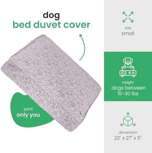 Molly Mutt Only You Dog Bed Duvet Cover, 100% Cotton Canvas Cover - Image 2