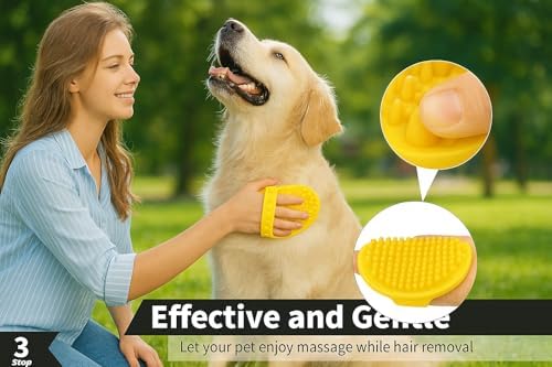 Silicone Pet Grooming Brush for Dogs & Cats – Soft Bath Brush, Gentle - Image 4