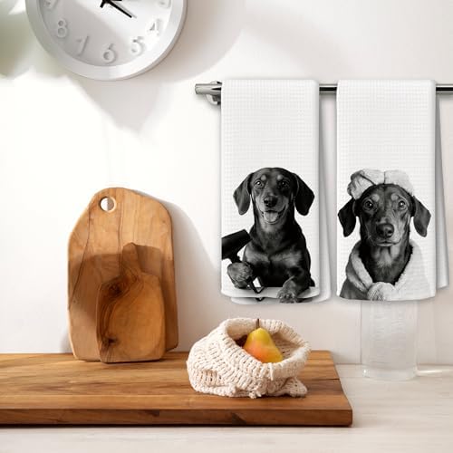 Dog Kitchen Towels Decor Set of 2 - Image 2