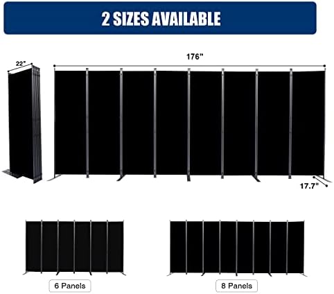 8 Panel Wide Room Divider Wall Screen - Image 5