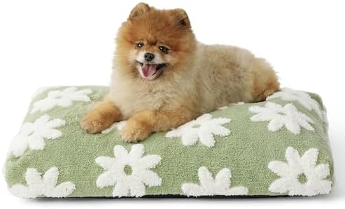 LE SURE Cute Aesthetic Small Dog Bed, Jacquard Thick Pet Pillow 24x16 by Lesure