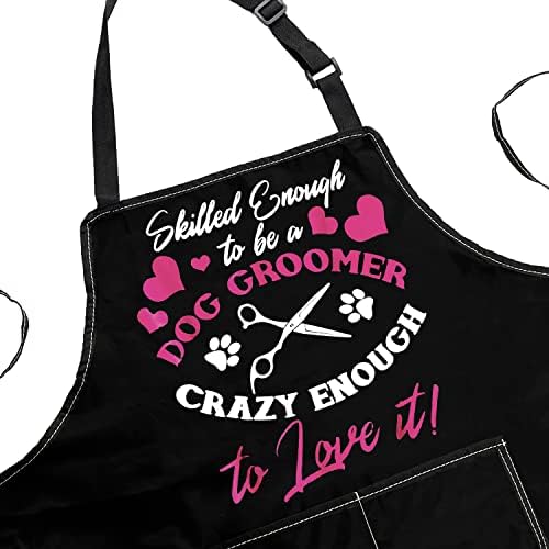 POFULL Dog Groomer Pocket Apron Skilled Enough To Be A Dog Groomer Crazy Enough - Image 2