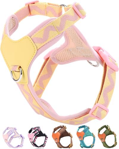 Pink Small Dog Harness for Small Dogs, No Pull Dog Harness by SOLMOONY