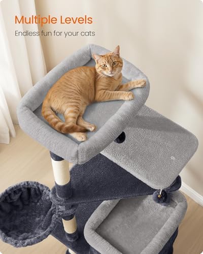 Feandrea Cat Tree Indoor, Dark Gray - Image 4
