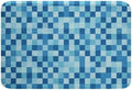 Pixelated Miners Theme Bath Rug, Geometric Check Video Games Shaggy Absorbent by Manfei