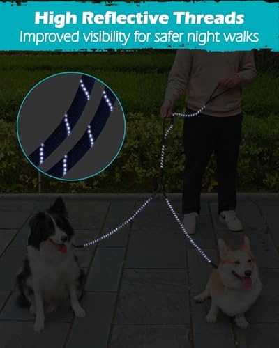 PetBonus Rope Double Dog Leash, No Tangle Dual Leash - Image 6