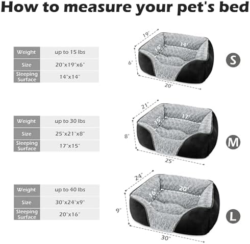 INVENHO Large Dog Bed Rectangle Washable Orthopedic Soft Calming Sleeping - Image 3