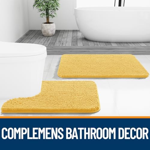 OLANLY Bathroom Rugs 36x24, Extra Soft Absorbent Chenille Bath Rugs - Image 7