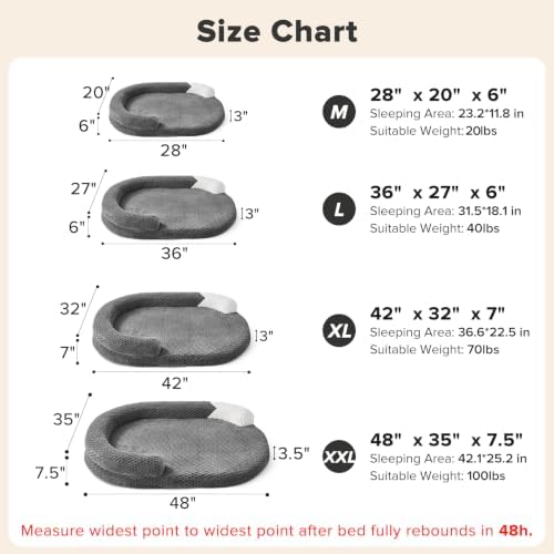 JOEJOY XL Orthopedic Dog Beds Large Sized Dog, Extra Large Washable Waterproof - Image 3