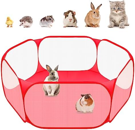 Amakunft Small Animal Playpen, Pop-Up Portable Play Yard by Amakunft