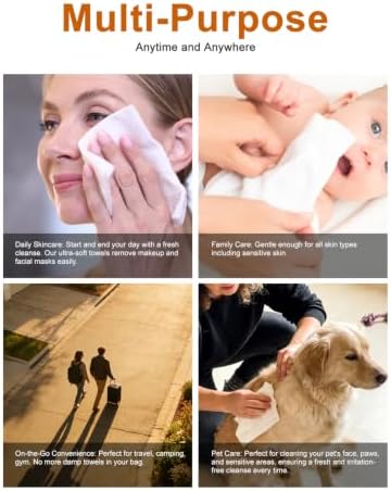LUXU Face Towels, Ultra‑Soft Facial Towels, Extra Thick Disposable Face Towel - Image 4