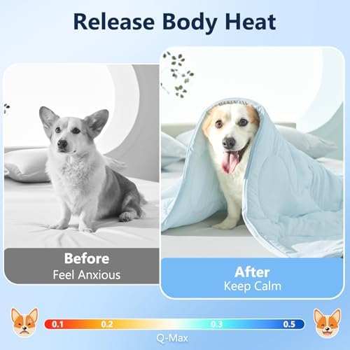 MIXJOY Cooling Blanket for Medium Dogs Breathable, Dual-Sided - Image 3