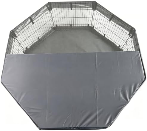 PJYuCien Puppy Playpen with Top Cover & Bottom Pad, 8 Panels 42" H - Image 6
