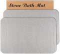 Stone Bath Mat, 2 Pack Diatomaceous Earth Shower Mat, Non-Slip Super Absorbent by HUMIGAHOME