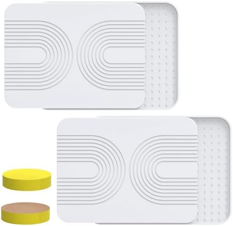 2 PCS Stone Dish Drying Mat ＆ Silicone Mat by Kalawen