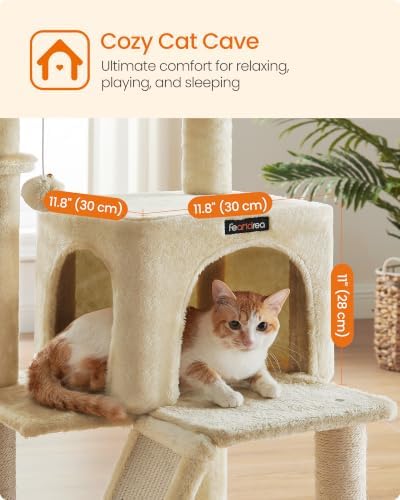 Feandrea Cat Tree, 37.8-Inch Tall Cat Tower - Image 5