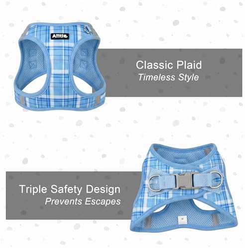 AIITLE Step in Dog Harness and Leash Set Plaid Adjustable - Image 6