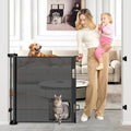 Retractable Baby Gates with Door 55" Wide Retractable Dog Gate with Pet Door by SpecializinginBabySafetyProducts