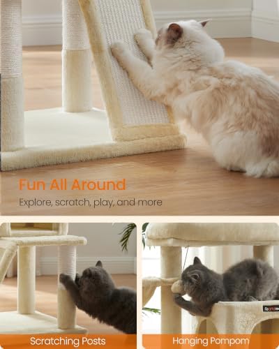 Feandrea Cat Tree, 37.8-Inch Tall Cat Tower - Image 7